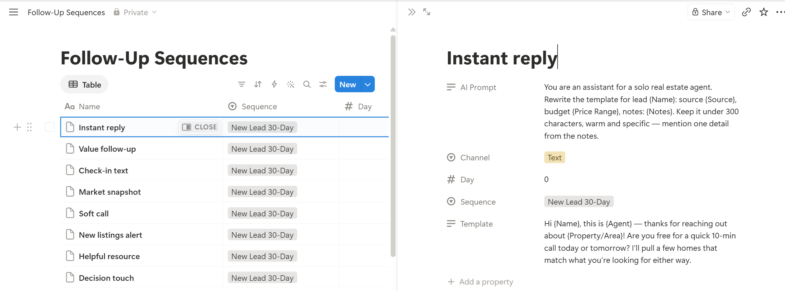 A follow-up touch with its ready-to-use AI personalization prompt